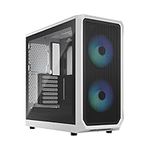 Fractal Design Focus 2 RGB White -Tempered Glass Clear Tint - Mesh front – Two 140 mm RGB Aspect fans included - ATX Gaming Case