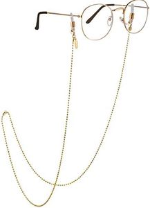 AllenCOCO 14 K Gold Plated Faceted Beads Eyeglass Chains for Women Sunglass Retainer Strap Eyewear Retainer Eyeglass Strap Holder