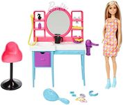 Barbie Doll and Hair Salon Playset,