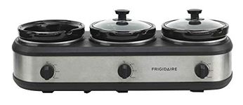 FRIGIDAIRE ESC3105-SS Triple Slow Cooker Buffet Server, STAINLESS, 3x2.5QT