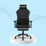 ErgoSmart by The Sleep Company - Pro Gaming Chair | Gaming Comfort with Patented SmartGRID Technology | Xtreme Recline | Xtreme Posture with 4D Armrest | 2 Years Warranty | Black (XGen)