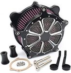 Motorcycle Air Cleaner Intake Filter Venturi Cut Filters Kit for Harley Twin Cam EVO Dyna FXR 93-2017 Street Bob Softail 93-2015 Fatboy Touring 93-2007 Road King Street Glides Road Glide