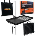 Adventure Seeka Swivel Grill - Heavy Duty, Fully Adjustable Campfire Cooking Grate and Rack