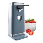 HOMOKUS Electric Can Opener,Automatic Can Opener with Easy-Clean Detachable Cutting Lever and Cord Storage(Grey)