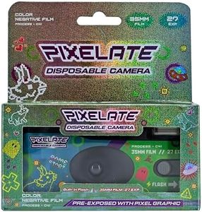 Retocolor Pixelate 400 35mm Disposable Film Camera 27EXP, ISO400, Color Negative Film, Focus Free, Easy to Use, Built in Flash, Single Use (Film and Battery Included) (Pixelate)