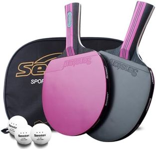 Senston Ping Pong Paddles 5-Ply Wood 2mm Sponge 2 Pack for All Skill Levels