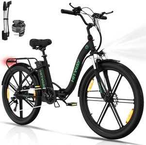 HITWAY Bicicleta Eléctrica, 26 Pulgadas Bici Eléctrica Plegable, Batería Extraíble de 36V/10,4Ah, Motor de 250W, Transmisión de 7 Velocidades, Urbana Ebike para Adultos