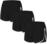 ZONBAILON Men's Split Side Short Shorts Running Shorts for Mens Sexy Underwear, 3pack-black, XX-Large