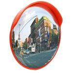 Wiltec Traffic Mirror with Hood 80 cm Convex Security Mirror Round Safety Mirror for Driveways, Warehouses and Car Parks Outdoor and Indoor Use Road Safety and Shop Security