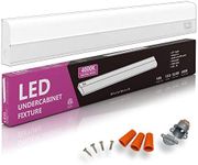 Hardwired LED Under Cabinet Task Lighting - 16 Watt, 24", Dimmable, CRI>90, 4000K (Cool White), Wide Body, Long Lasting Metal Base with Frost Lens