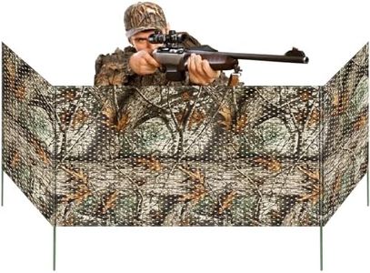 UQM Portable Ground Blinds for Turkey Deer Hunting, Three Panel Camo Hunting Blind for Easy Setup and Lightweight with Carry Bag, 88"" L x 29.5"" H