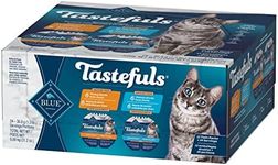 Tastefuls Spoonless Singles Adult Cat Chicken and Turkey Entrée Pate 1.3 oz Cup 2.6 oz Unit Variety Pack 12 ct. EN/FR