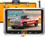 5-Inch Wireless Backup Camera for Trucks: 1080P Rear View Camera, IP69 Waterproof, Night Vision, Easy Install for Cars, Trucks, SUVs - Clear Parking Assist System