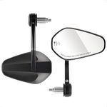 Evermotor Motorcycle Mirrors, Motorcycle Bar End Rearview Side Mirrors, 360° Rotatable Motorbike Mirrors, Aluminum Handlebar End Mirror, 2 Pack