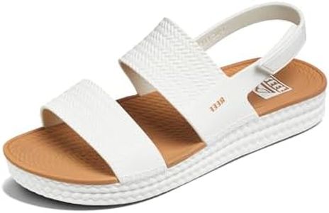 Reef Women's Water Vista Sandal, White/Tan, 6
