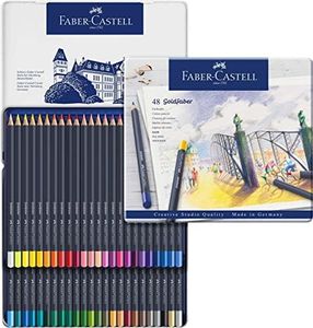 Faber-Castell Vibrant Goldfaber Color Pencils, Assorted – Tin of 48, (18-114748)