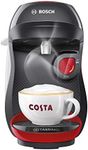 TASSIMO by Bosch HAPPY TAS1003GB Coffee Machine, 1400 Watt, 0.7 Litre - Black & Red