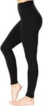 Sunzel Womens Workout Leggings with High Waist Tummy Control, 28" Inseam (Black), XX-Large