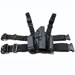 HANSTRONG GEAR Replacement for Tactical Right Leg Thigh Holster w/Magazine Torch Pouch Glock 17 19 22 23 31 32 (Black)