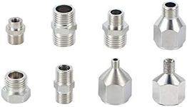 ROSEMARY 8 Pieces Airbrush Flexible Adapter Fitting Connector Set for Compressor and Airbrush Hose