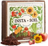 InstaSoil™ Nutrient-Rich Potting Soil for Indoor/Outdoor Plants – Compressed Coco Coir– Just Add Water - Expands to 15 Gallons in 5 Minutes - Perfect for Herbs, Vegetables & Microgreens (10lb Block)