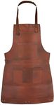 LeatherShire Tan Real Leather Apron Butcher Apron -Cook Apron -BBQ Apron -Cooking Apron - Grilling Apron - BBQ Apron - Blacksmith Apron - Apron for DAD