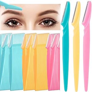 60Pcs Eyebrow Razor Shaper Shavers Trimmers for Women and Men Face Hair Removers Multipurpose Exfoliating Face Razor Dermaplaning Tool