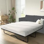 3 Inch Replace Pull Out Sofa Queen Mattress,CertiPUR-US Certified,Queen Size Sleeper Sofa Mattress,Ultra Soft Removable Cover, Non-Slip Bottom, Supportive Seat Pad for RV, Bed, Dorm 58 * 72 * 3 in.