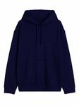 JUNEBERRY Women Sweatshirt with Hoodies, Fleece Material Full Sleeves Jumper Women Winter Wear, Hooded Neck Regular Fit Long Sleeve Womens Sweatshirt, Winter Wear for Women Navy