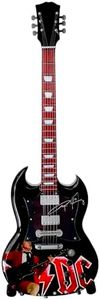ROCKSTAR MUSIC - Réplica Miniatura Gibson SG 1:4 | Detalle Pintado a Mano | Ícono de Angus Young y AC DC | Regalo para Amantes de la Música | Decoración Estilosa