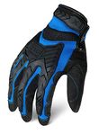 Ironclad mens Medium Work Gloves, Black & Blue, Medium Pack of 1 US