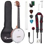 Kmise, 4, Brownish-Yellow, Tenor Banjolele (5 String Banjo)