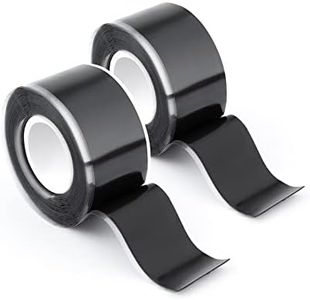 2 Rollos Cinta de Agarre para Manijas, 2,5cm x 3m Cinta de Agarre de Silicona Autofusión Antideslizante Grip Tape para Gym Fitness Equipo Deportivo Manillar Pesas Herramientas