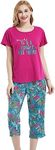 CHUNG Women Cotton Pajamas Set Capr