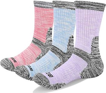 KOOOGEAR Womens Ladies Walking Hiking Socks Anti Blister Cushioned Thermal Sports Work Socks 3-7 Multipack Winter Thick Warm Cotton Non Slip Outdoor Trekking Athletic Socks