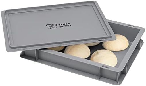 TOMASETTI Pizza Ball Box with Lid – Pizza Box Dimensions: 30 x 40 x 8 cm – Dough Tray for Pizza Dough and More – Practical Pizza Accessory as a Stackable Pizza Box, Fermentation Box for Sourdough or