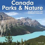 Canadian 18-Month Wall Calendar, 100% Biodegradable 11x17 Inch (Open), Canadian Holidays in English & French, Jul 2024 - Dec 2025 Monthly Calendar, Canadian Parks & Beautiful Country by EcoEarth