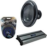 Harmony Audio HA-ML181 Monolith 18" Competition Sub 3500W Subwoofer Bundle with HA-A1500.1 Amplifier & Amp Kit