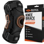 Shock Doctor 875 Compression Knee Brace for Maximum Knee Support - Ultra Supportive with Bilateral Hinges for ACL or PCL Injuries, Patella Support, Sprains, Hyperextension and More - For Men or Women