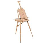 Brustro Artists studio portable wooden box french painting easel, holds canvases Upto 33 inches.