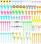 Fun Bento Picks set, 108 Pcs Animal Food Picks for Kids, Cute Cartoon Animal Fruit Food Toothpicks, Lunch Bento Box Picks for Toddler