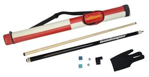 LINDBERGSPORTS American Pool cue Stick by Leadsuper 13MM WITC LEADSUPER Half CUE RED CASE
