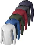 6 Pack Men's Quick Dry Long Sleeve 