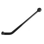 X AUTOHAUX Iron Hand Gear Lever Shifter Handle, 135 Degree, 11mm Hole Diameter, 13.78''x2.87''x0.43'', Black