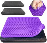 Gel Seat Cushion for Long Sitting with Non-Slip Cover,Soft & Breathable,Chair Cushion,Car seat Cushion,Office seat Cushion,Seat Cushion for Desk Chair,Wheelchair Cushion (Purple)