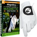 Men's Premium Cabretta Leather Golf Glove for Right-Handed Golfers (Fits Left Hand) w/Magnetic Strap, Hangs on Carts & Clubs, MagniDry Tech Stays Fresh, Dry, and Comfortable
