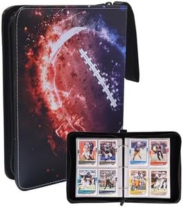 Football Card Binder, 4 Pocket Sport Cards Binder 400 Pockets Trading Binder Holder Album Compatible with Football Cards, Trading Cards, MTG and Other TCG (Red)