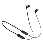 JBL Tune 125 - Bluetooth Wireless in-Ear Headphones with 3-Button Mic/Remote and Flat Cable - Black