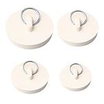 nuoshen 4 Pcs Bath Plugs,Sink Plug Rubber Drain Stopper Kitchen Sink Plug with Hanging Ring for Bathtub,Bathroom (4 Sizes)