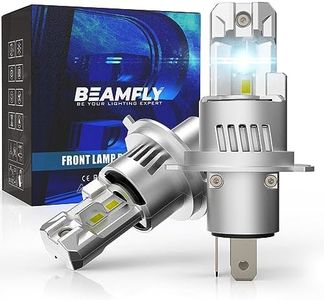 BEAMFLY Bombillas H4 LED 20000LM, HB2 9003 Lampara Faros Delanteros Coche, Kit de Conversión Halógena 12V, 6000K Luces Blancas